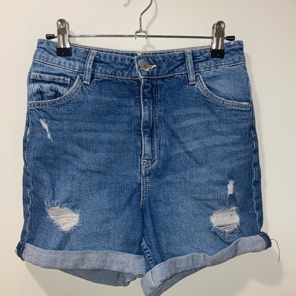H&M Girls High Waisted Relax Fit Jean Shorts - Picture 5 of 6